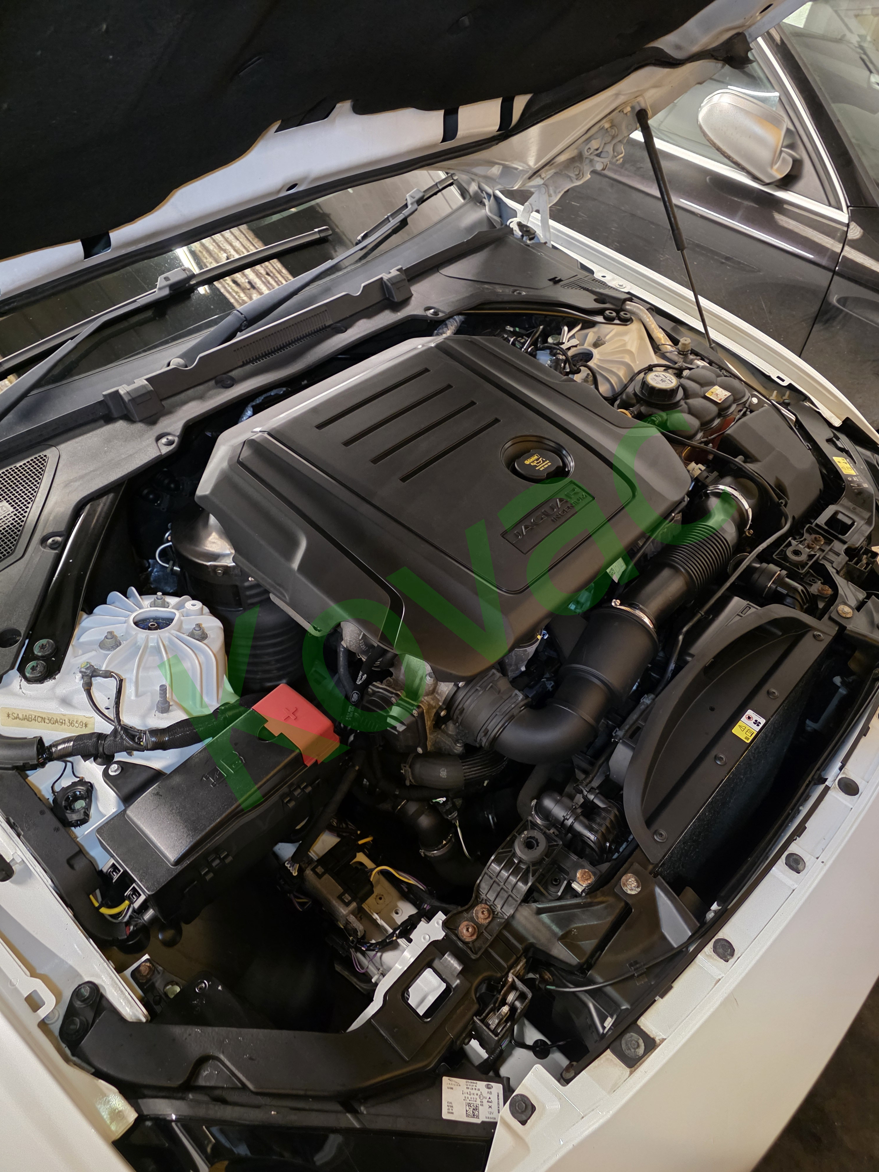 Completed Jaguar Ingenium timing chain job with clean engine bay